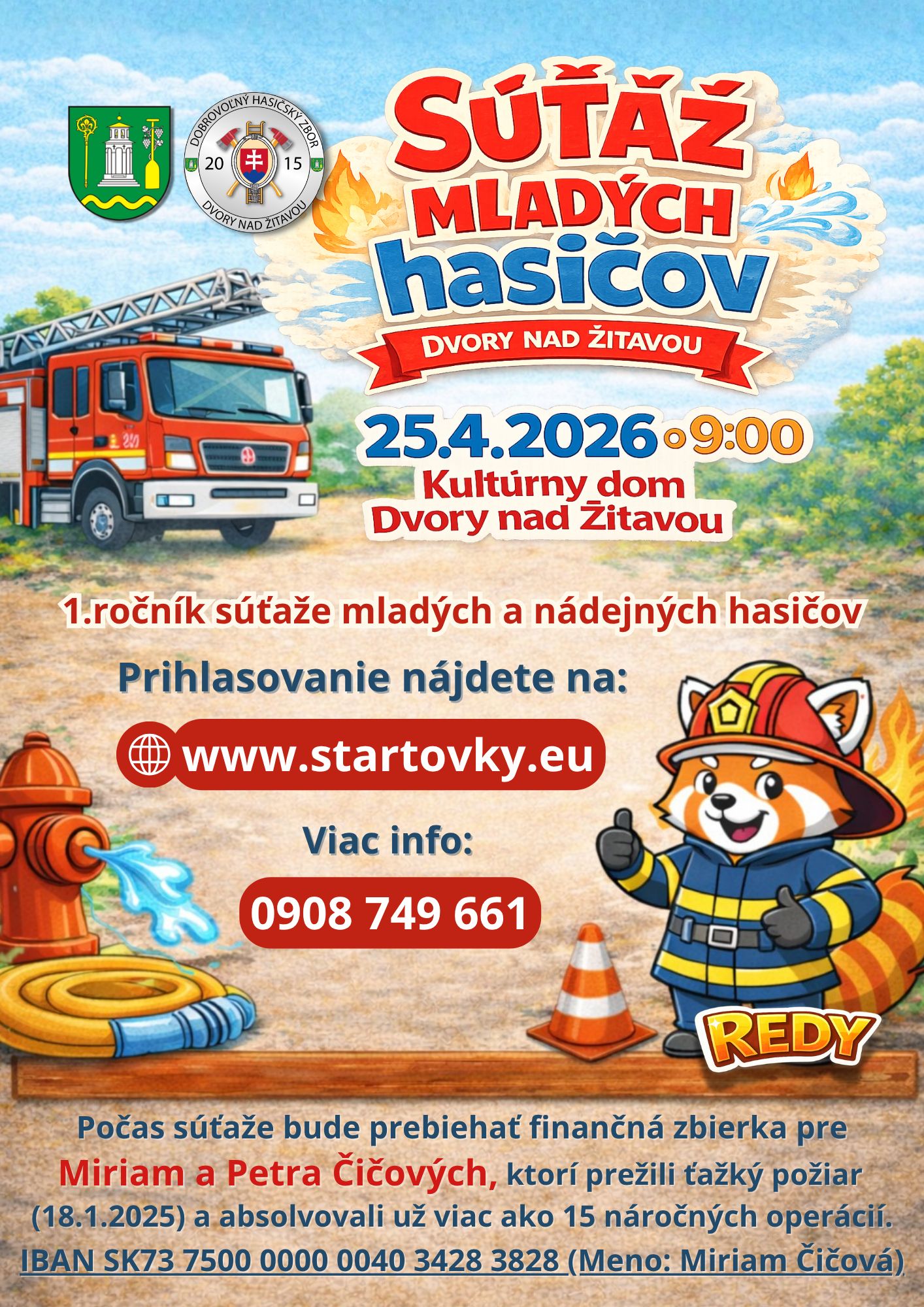 Súťaž mladých hasičov Dvory nad Žitavou